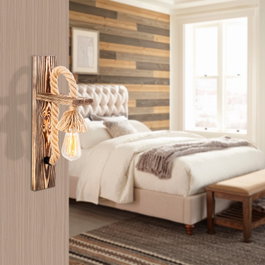 Opviq Erebos - 117-A Lámpara de pared de madera
